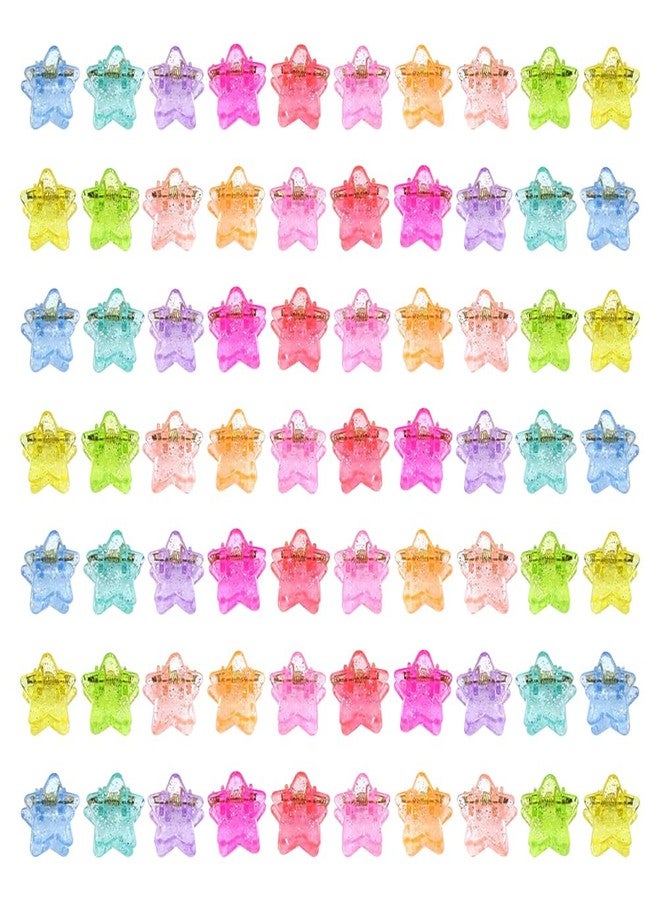 ccHuDE 100 Pcs Mini Star Hair Clip Sparkly Colorful Hair Barrettes Tiny Cute Jaw Clips Small Bangs Hair Clamps Glitter Claw Clips Non Slip Decorative Hairpins for Women Girls - Image 1